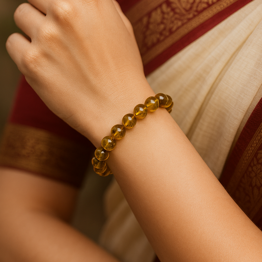 Citrine Semi-Precious Stone Bracelet – Stone of Success & Positivity