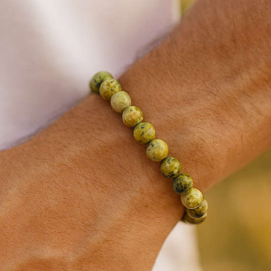 NAMAN Divine Serpentine Semi-Precious Stone Bracelet – Spiritual Energy & Protection