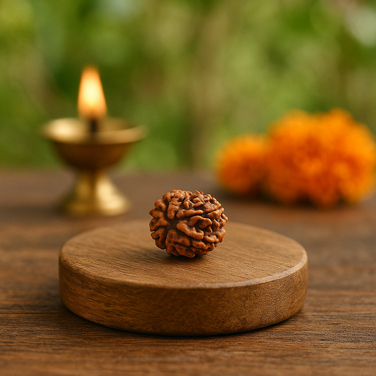 Certified Natural 5 Mukhi Rudraksha – Single Bead for Puja, Temple & Personal Use