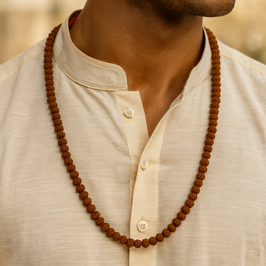 Certified Natural 9 Mukhi Rudraksha Mala – Pure & Divine