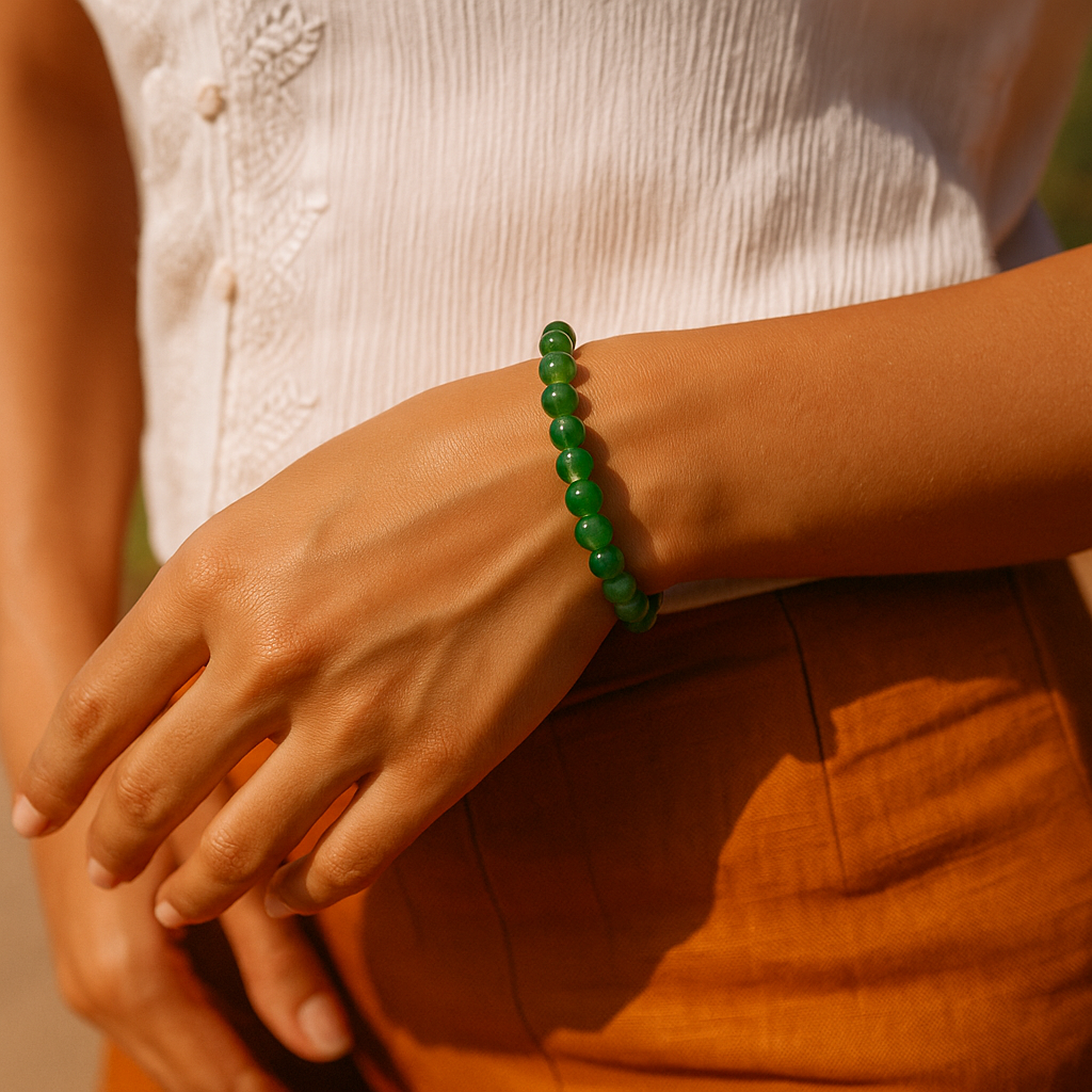Green Aventurine Bracelet – Stone of Luck, Prosperity & Positivity